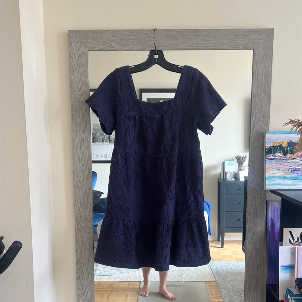Rails Xs Cotton Navy Mini Dress